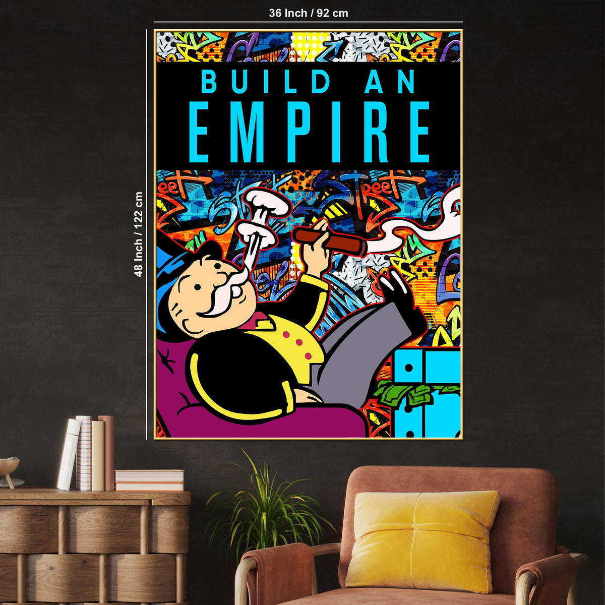 Build An Empire Not House Graffiti Cotton Canvas Wall Painting