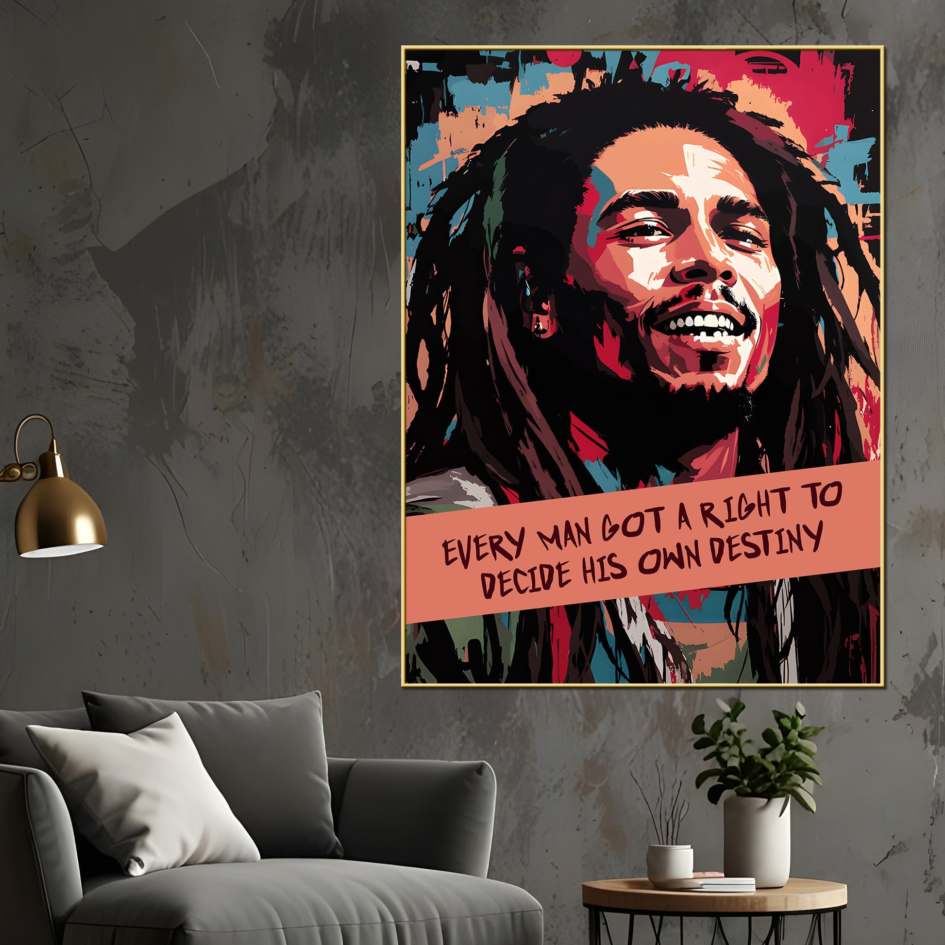 Build Your Own Destiny Bob Marley Cotton Canvas Wall Painting