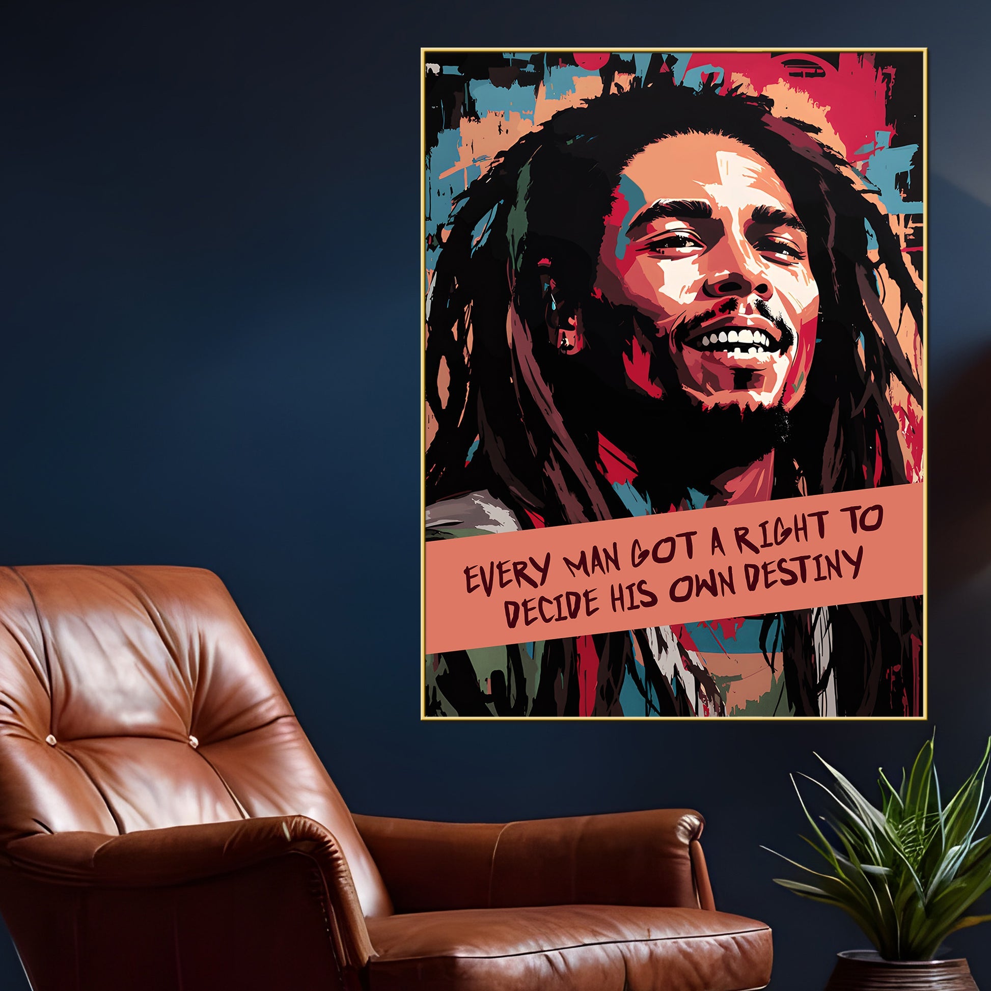 Build Your Own Destiny Bob Marley Cotton Canvas Wall Painting
