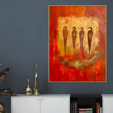 Da Vinci Abstract Ancient Africa Wall Art Cotton Canvas Wall Painting
