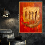 Da Vinci Abstract Ancient Africa Wall Art Cotton Canvas Wall Painting
