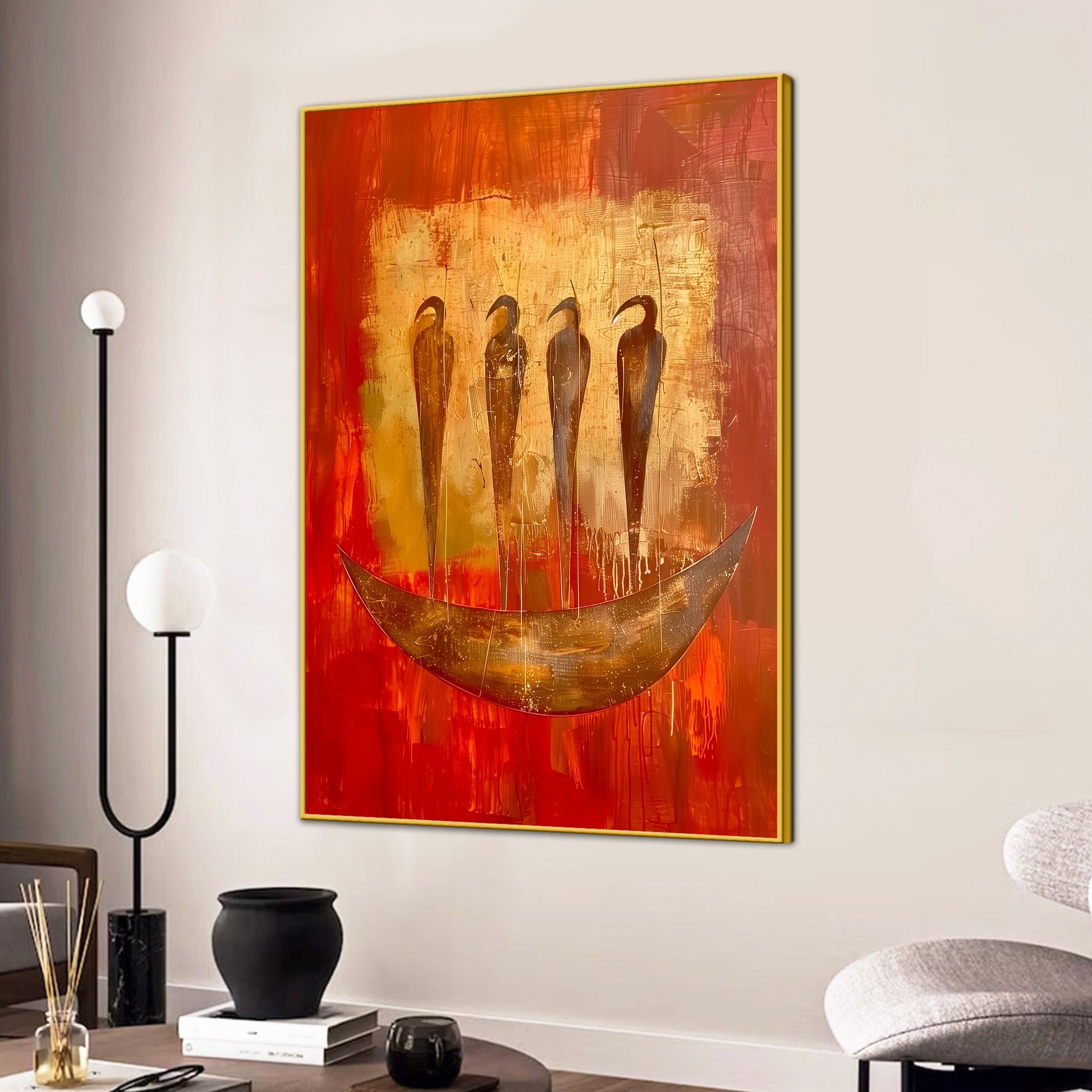 Da Vinci Abstract Ancient Africa Wall Art Cotton Canvas Wall Painting
