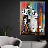 Death Nyc Rainbow Backdrop Pop Art Cotton Canvas Wall Painting