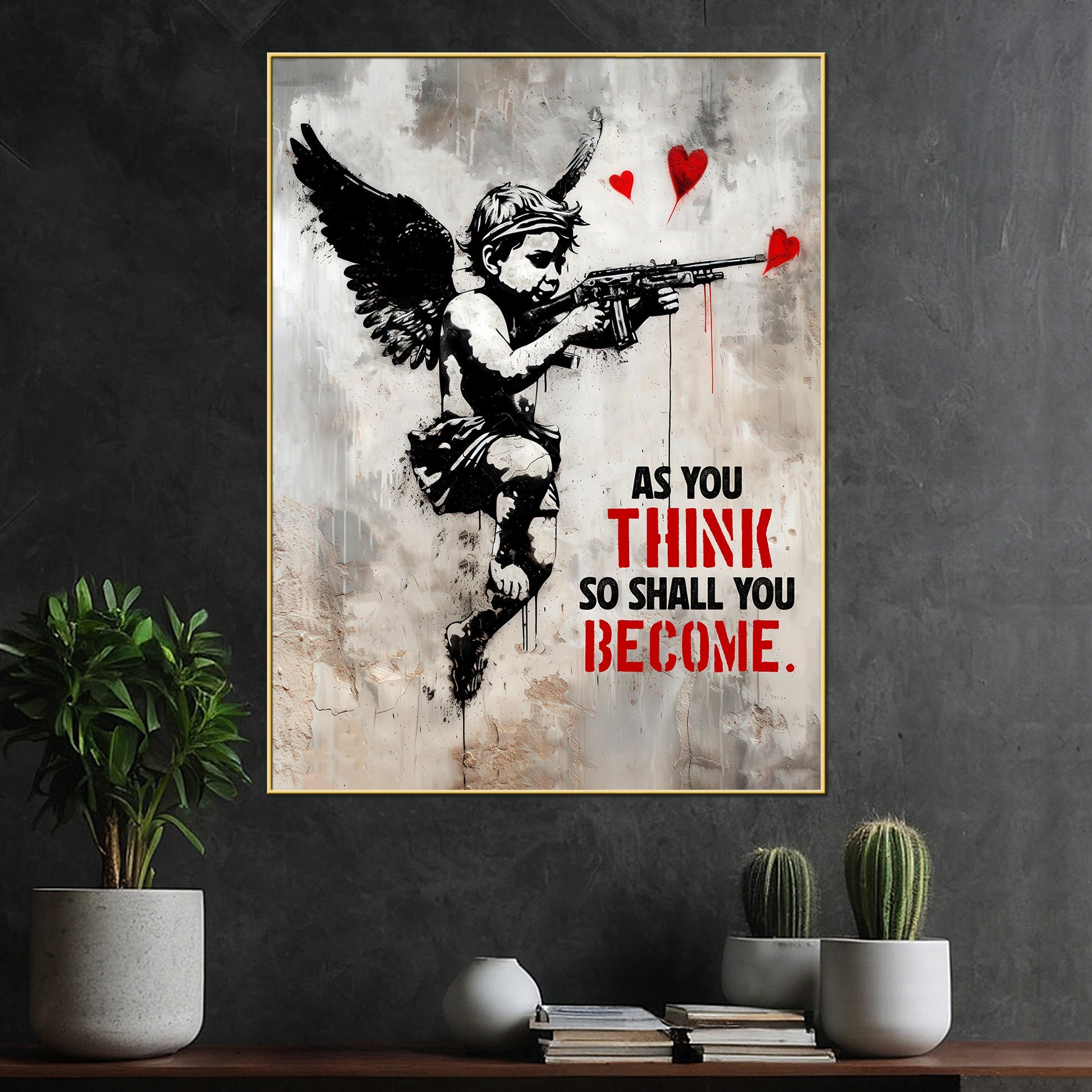 Don't Kill Bonzo Angel Vibes Graffiti Cotton Canvas Wall Painting
