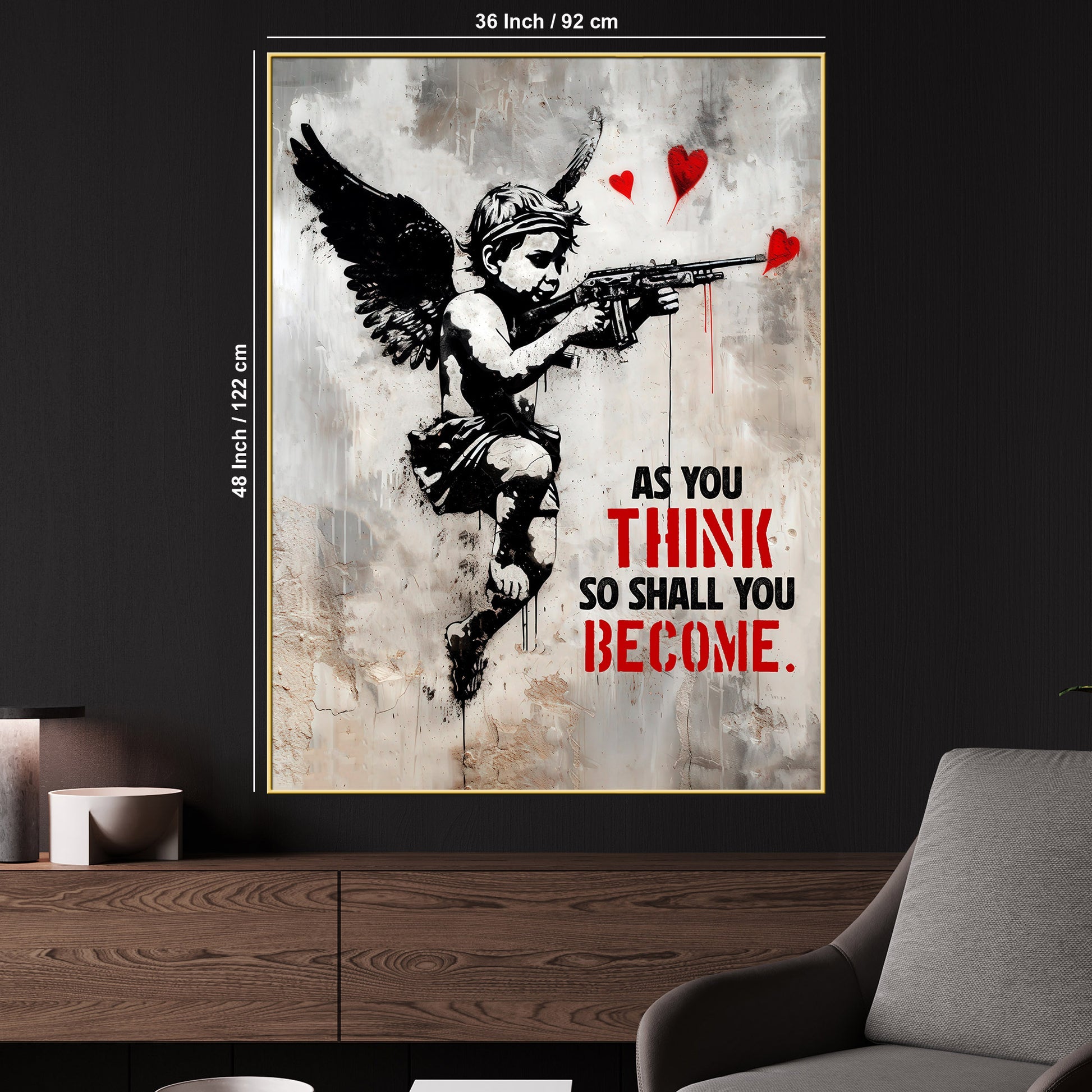 Don't Kill Bonzo Angel Vibes Graffiti Cotton Canvas Wall Painting