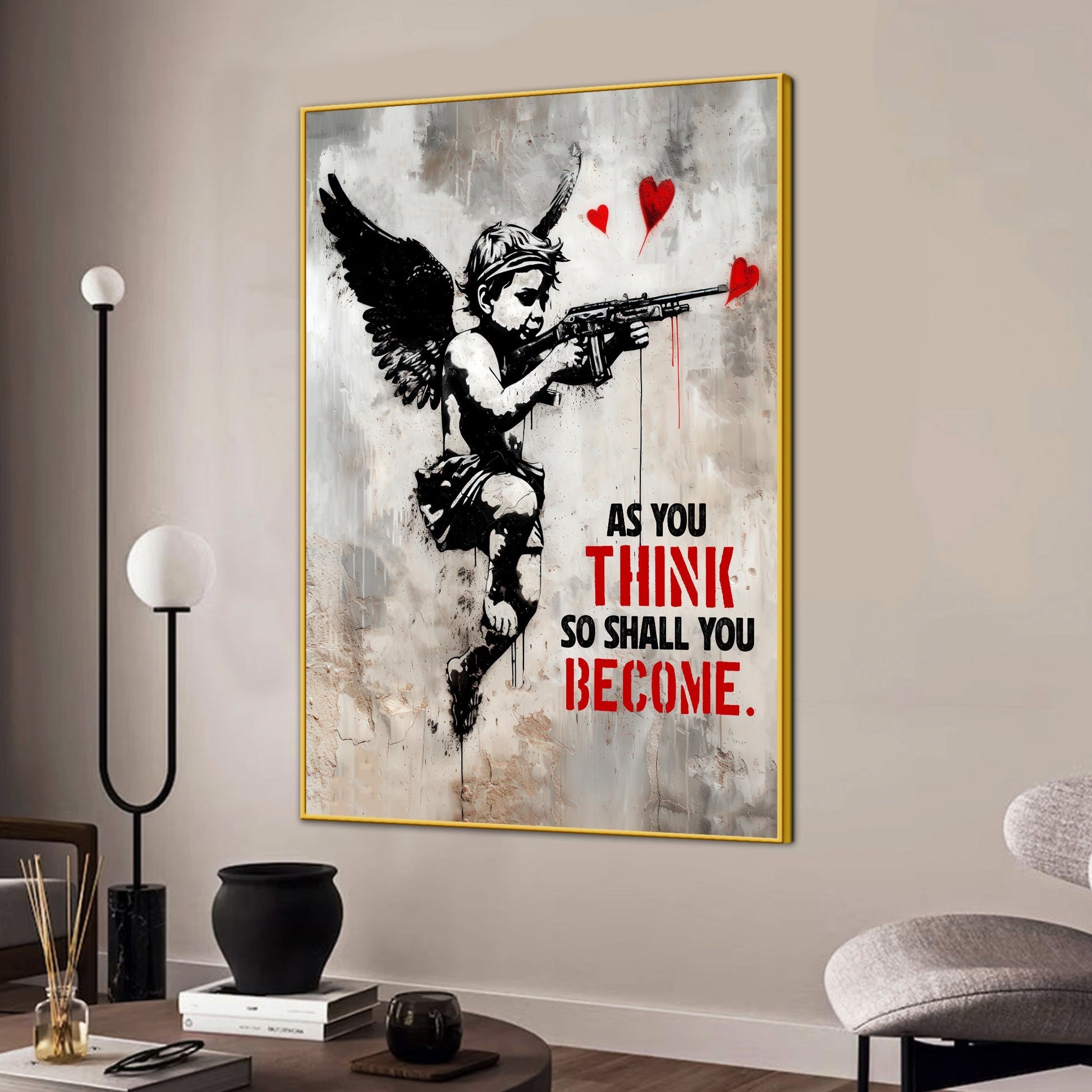 Don't Kill Bonzo Angel Vibes Graffiti Cotton Canvas Wall Painting