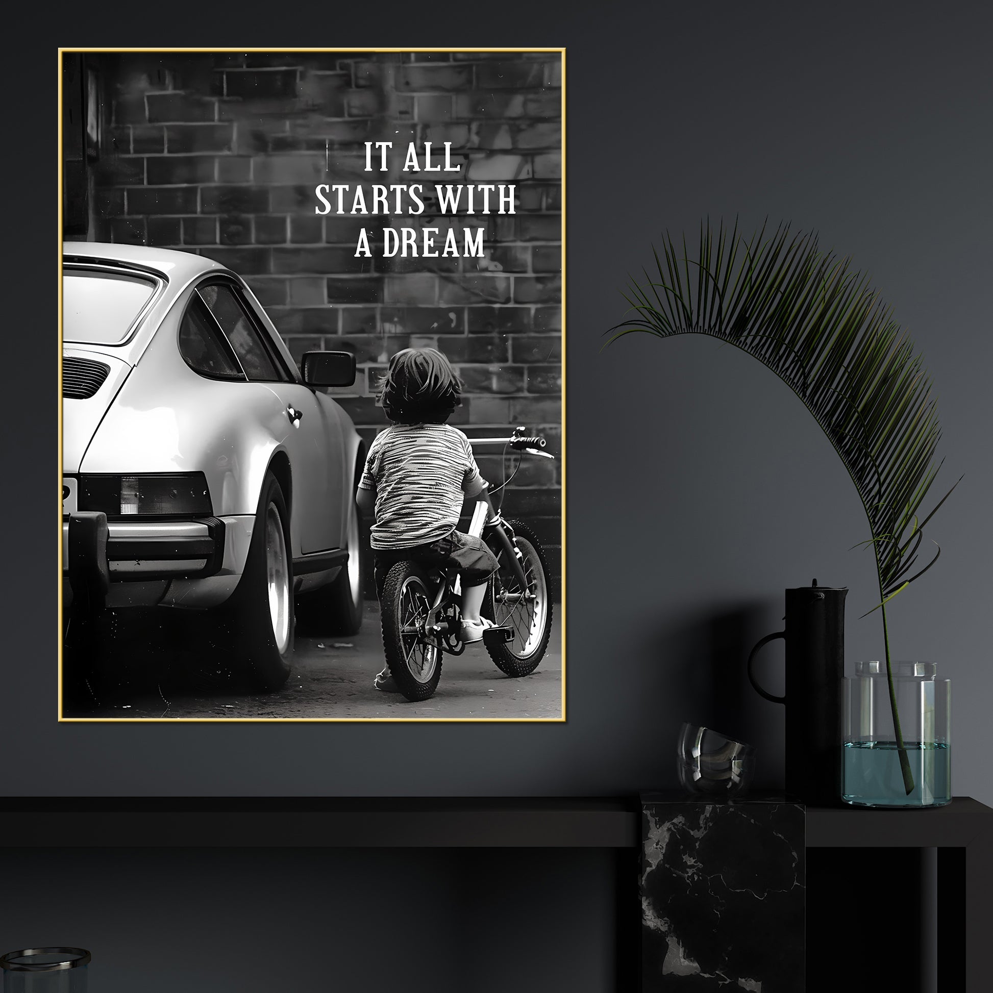 Dream Of Kid Inspirational Cotton Canvas Wall Painting