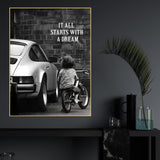 Dream Of Kid Inspirational Cotton Canvas Wall Painting