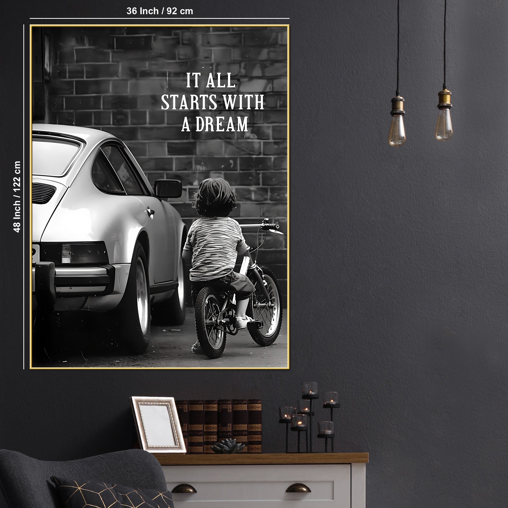 Dream Of Kid Inspirational Cotton Canvas Wall Painting
