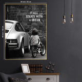 Dream Of Kid Inspirational Cotton Canvas Wall Painting