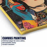 Enjoy Your Endless World Retro Futuristic Cotton Canvas Wall Painting