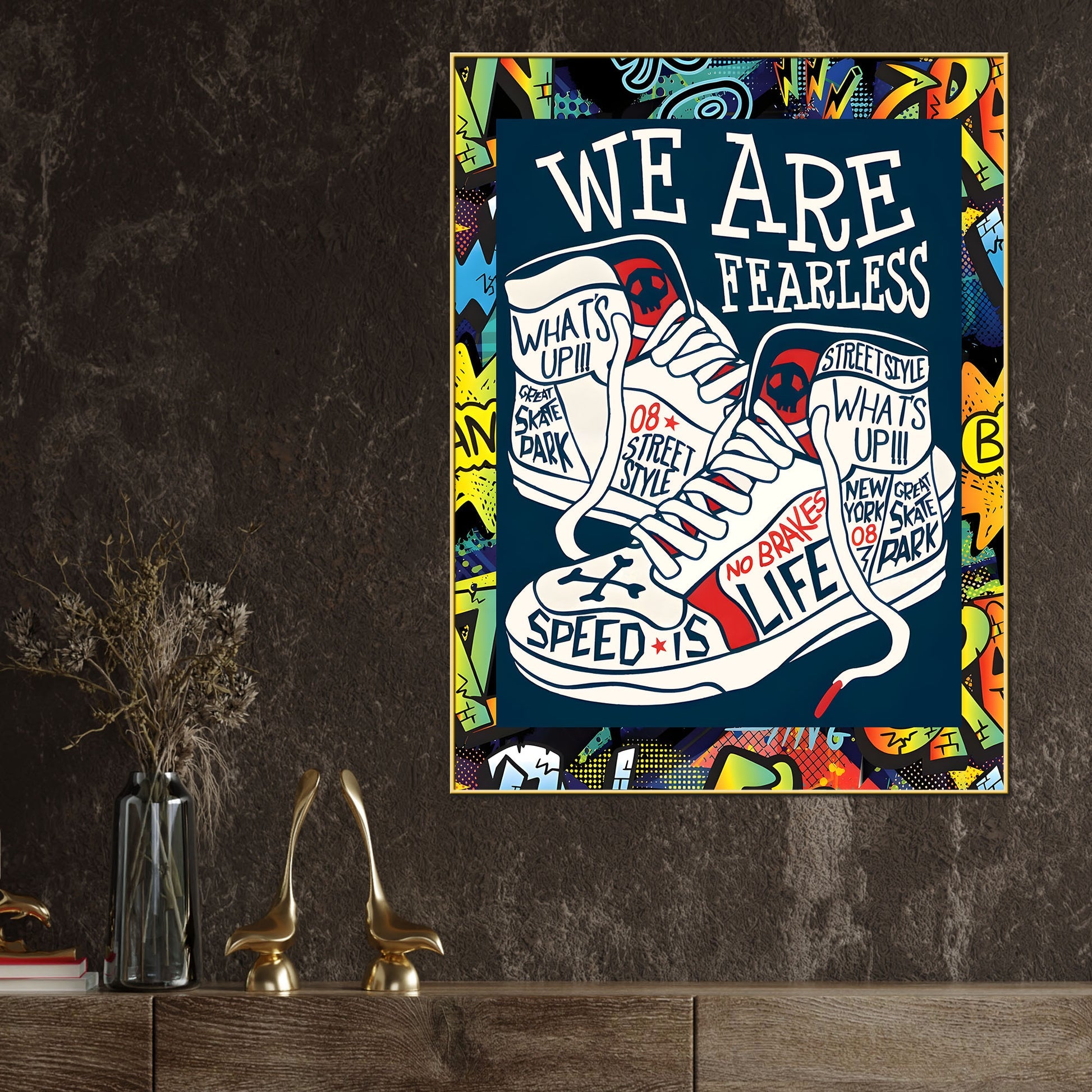 Find Your Path Fearlessly Pop Art Cotton Canvas Wall Painting