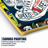 Find Your Path Fearlessly Pop Art Cotton Canvas Wall Painting