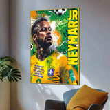 Football is Life Neymar Jr Pop Art Cotton Canvas Wall Painting