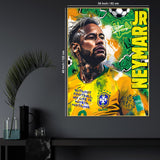 Football is Life Neymar Jr Pop Art Cotton Canvas Wall Painting