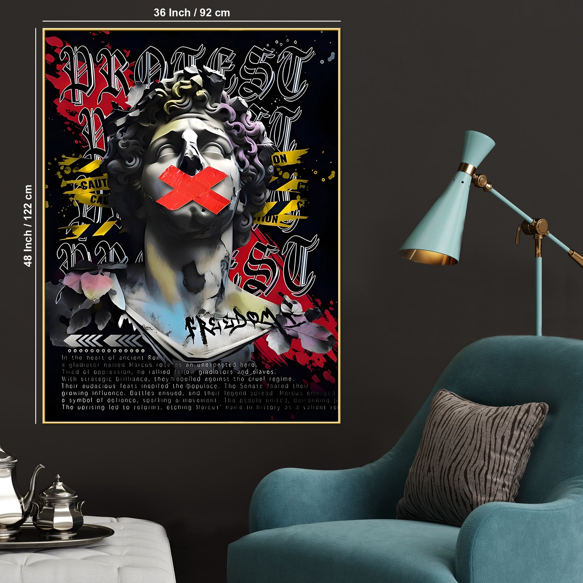 Freedom Of Speech By Augustus Pop Art Cotton Canvas Wall Painting