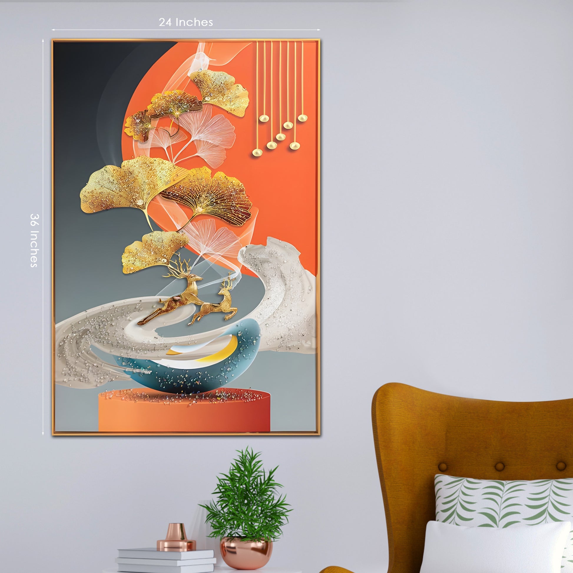 Garden Of Petals Framed Crystal Glass Painting