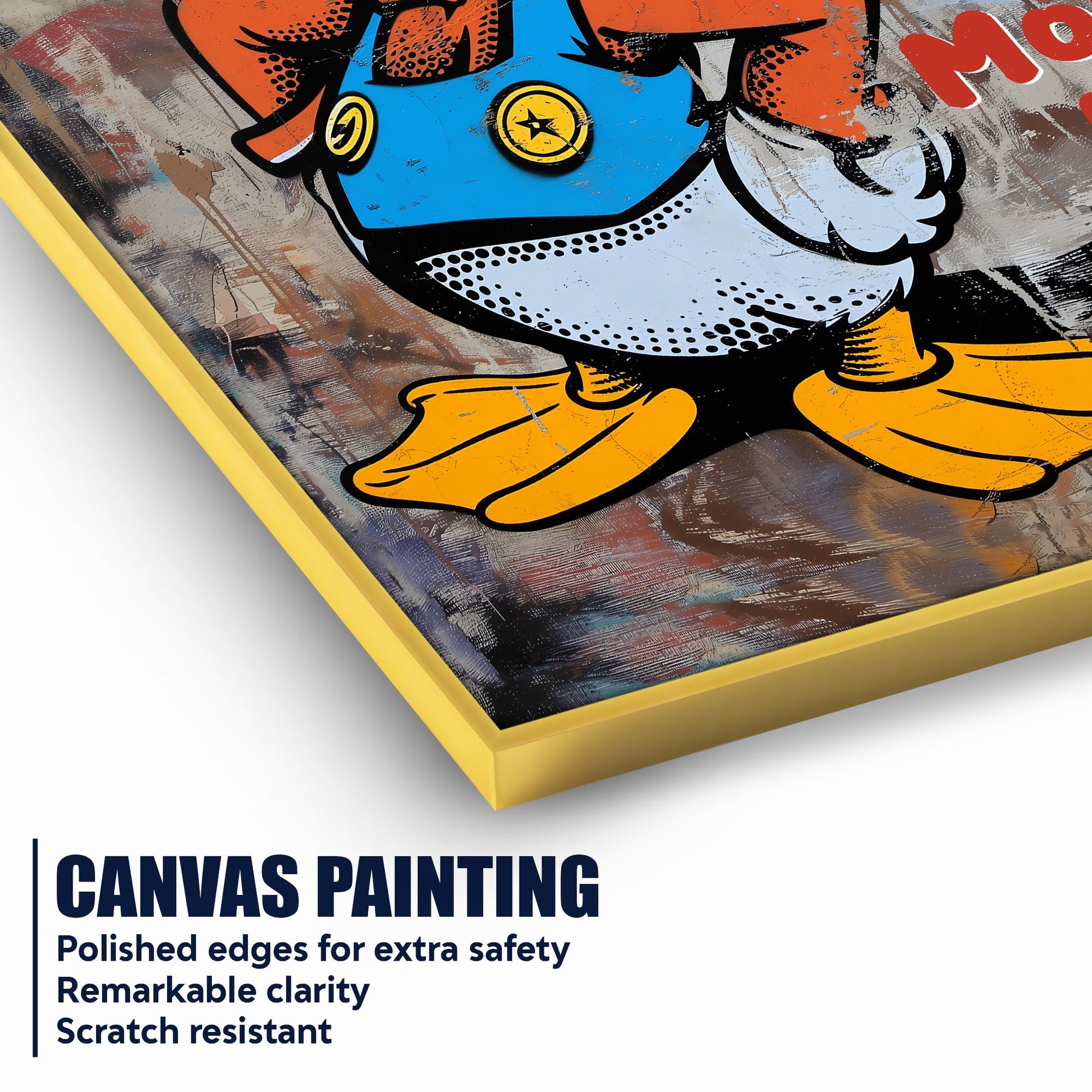 Greedy Donald Cartoon Cotton Canvas Wall Painting