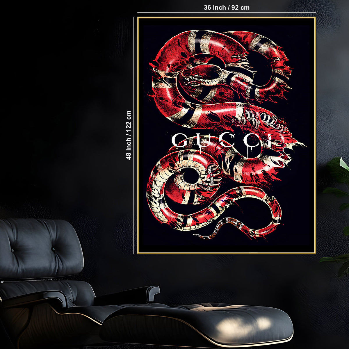 Indulgence Of Bold Gucci Cotton Canvas Wall Painting