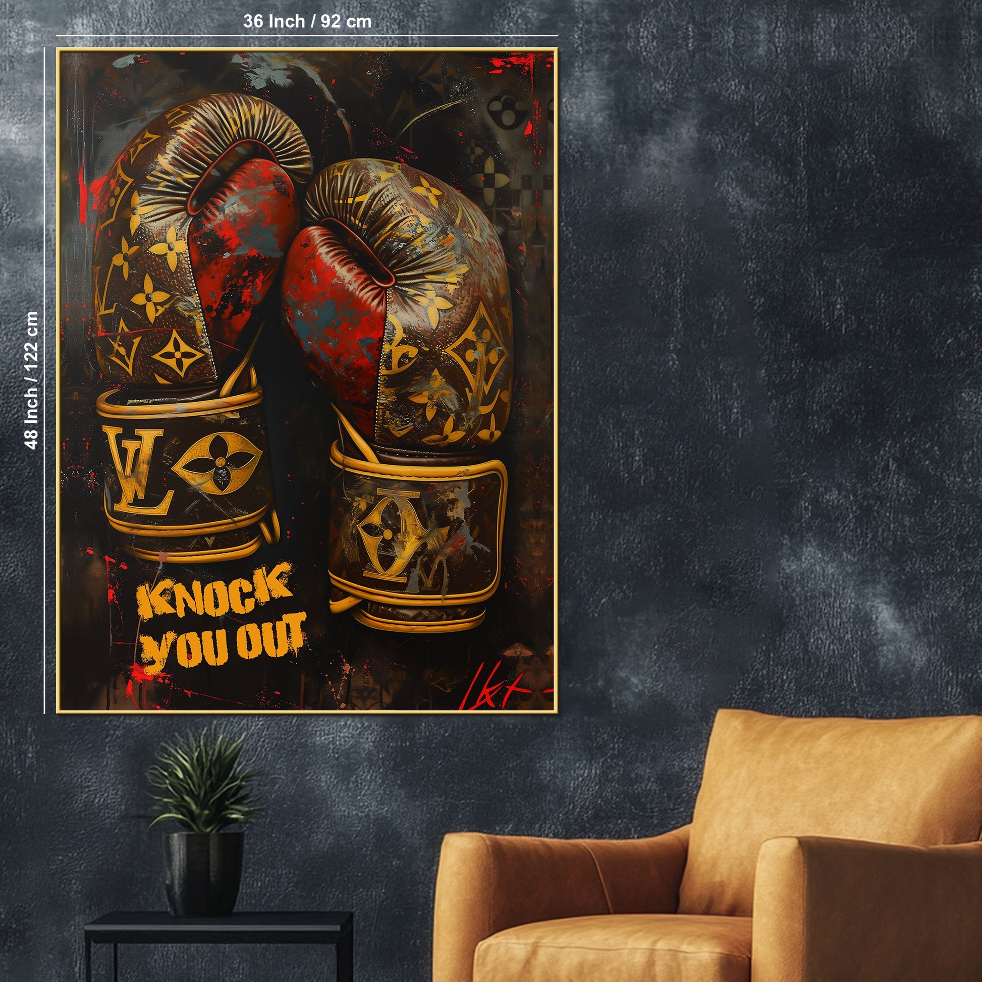 Indulgence Of Lv Gloves Knock Out Cotton Canvas Wall Painting