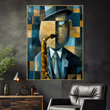 John William With His Magical Saxophone Abstract Cotton Canvas Wall Pa