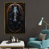 Knight Stallion Horse Framed Crystal Glass Painting