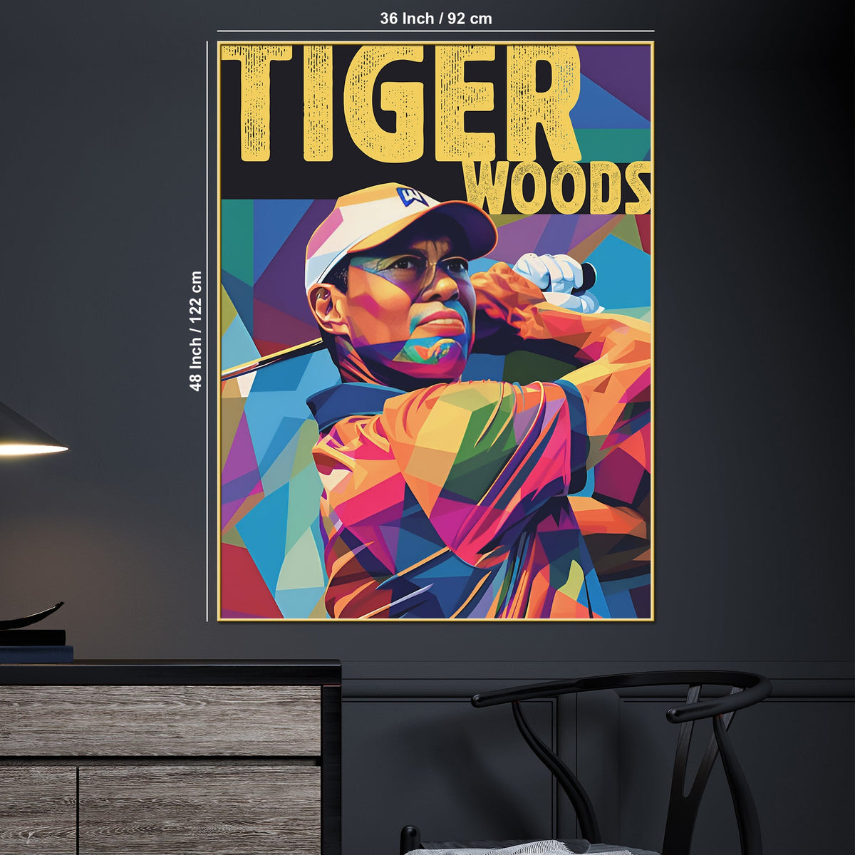 Legend Tiger Wood Cotton Canvas Wall Painting