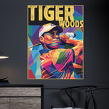 Legend Tiger Wood Cotton Canvas Wall Painting