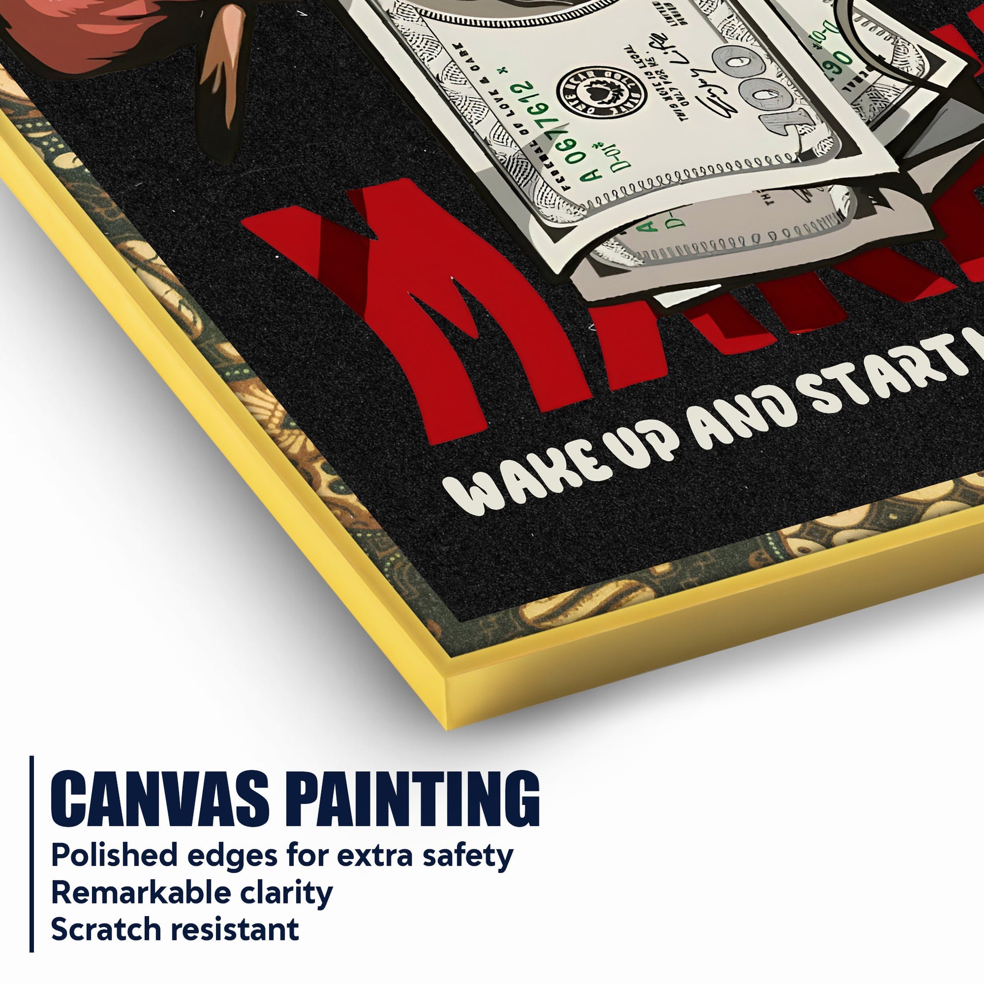 Make Your Own Money Graffiti Art Cotton Canvas Wall Painting