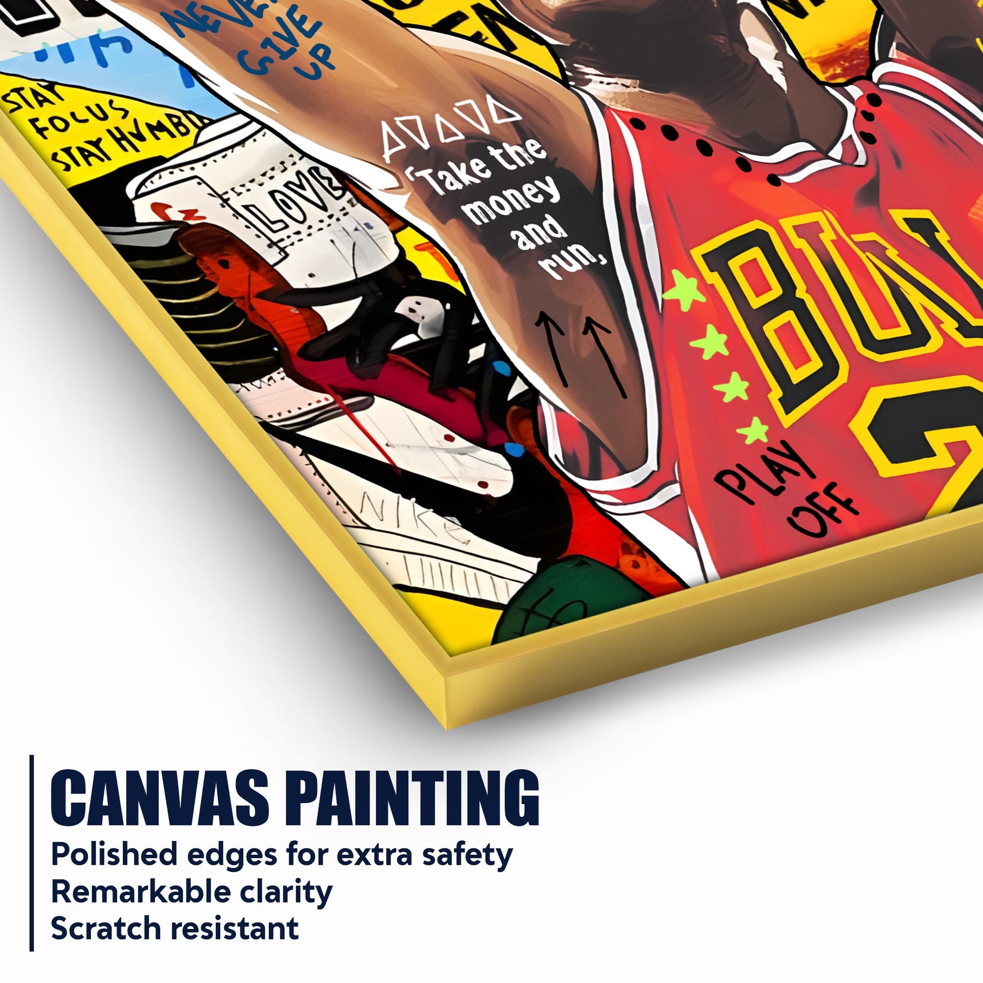 Mascot The Chicago Bulls Graffiti Style Cotton Canvas Wall Painting