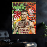 Notorious Fighter Of The Ring Conor Mcgregor Cotton Canvas Wall Painti