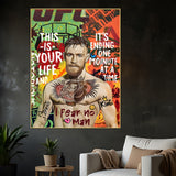 Notorious Fighter Of The Ring Conor Mcgregor Cotton Canvas Wall Painti