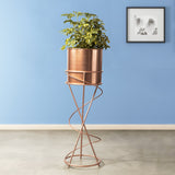 On Trend Abstract Ross Gold Stand & Ross Gold Finish Pot - Medium Size