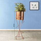 On Trend Abstract Ross Gold Stand & Ross Gold Finish Pot - Medium Size