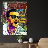 Panny Saved Is Panny Earned Pop Art Cotton Canvas Wall Painting