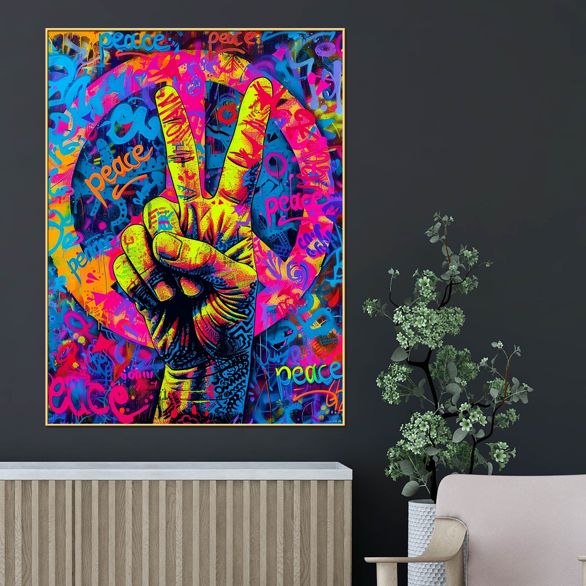 Peace Of Mind Urban Pop Cotton Canvas Wall Painting