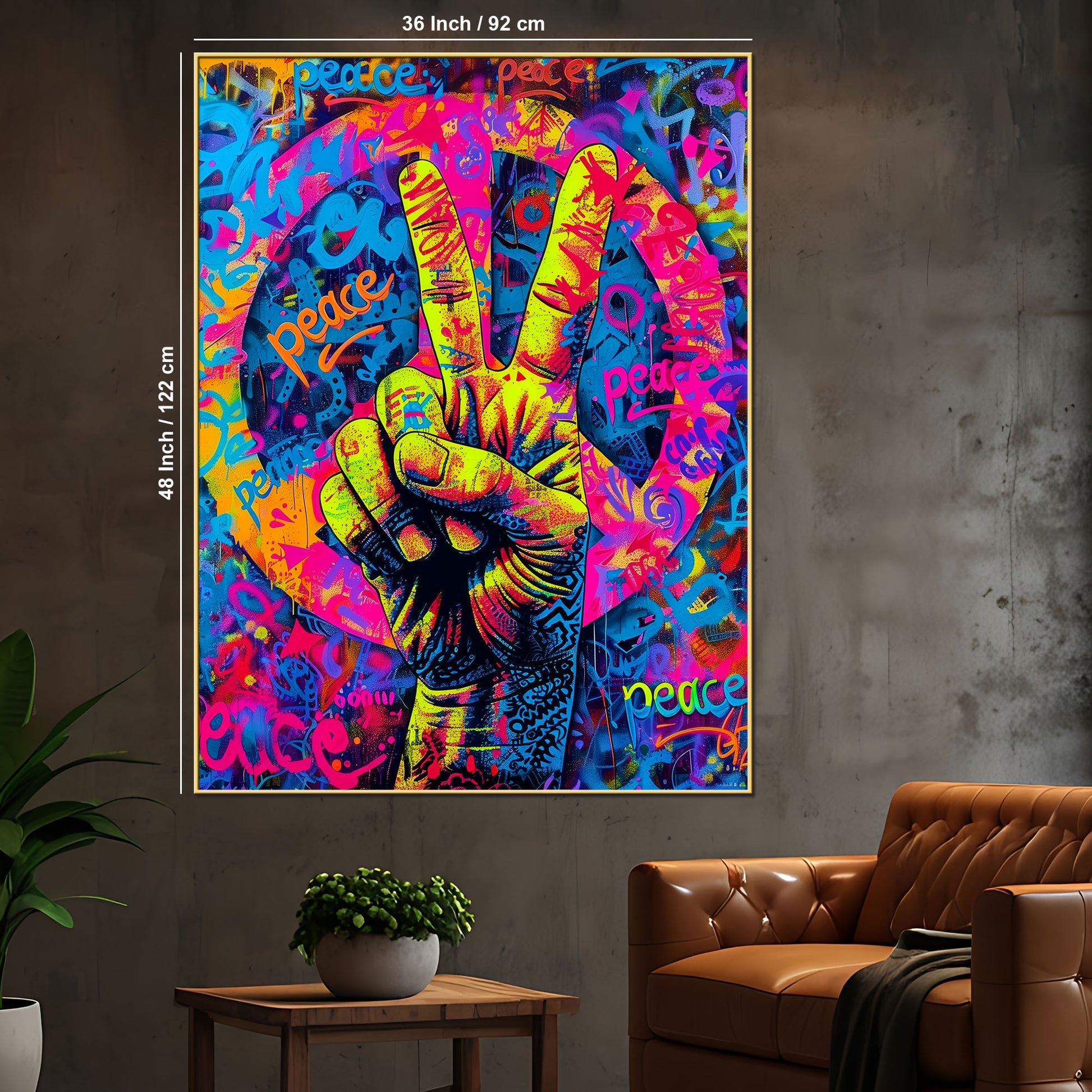 Peace Of Mind Urban Pop Cotton Canvas Wall Painting