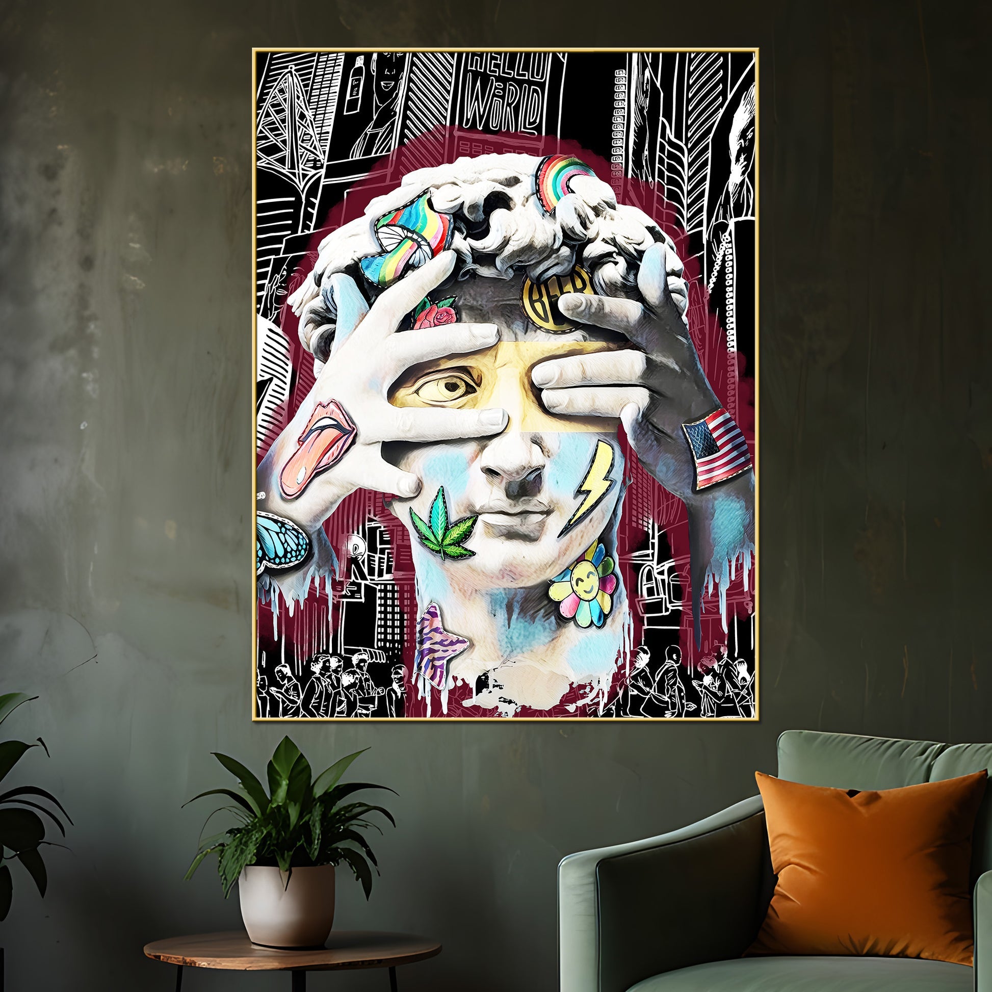 Pop Art Savio David Art Cotton Canvas Wall Painting