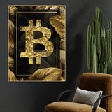 Power Of Bitcoin Luxury Crypto Sign Cotton Canvas Wall Painting
