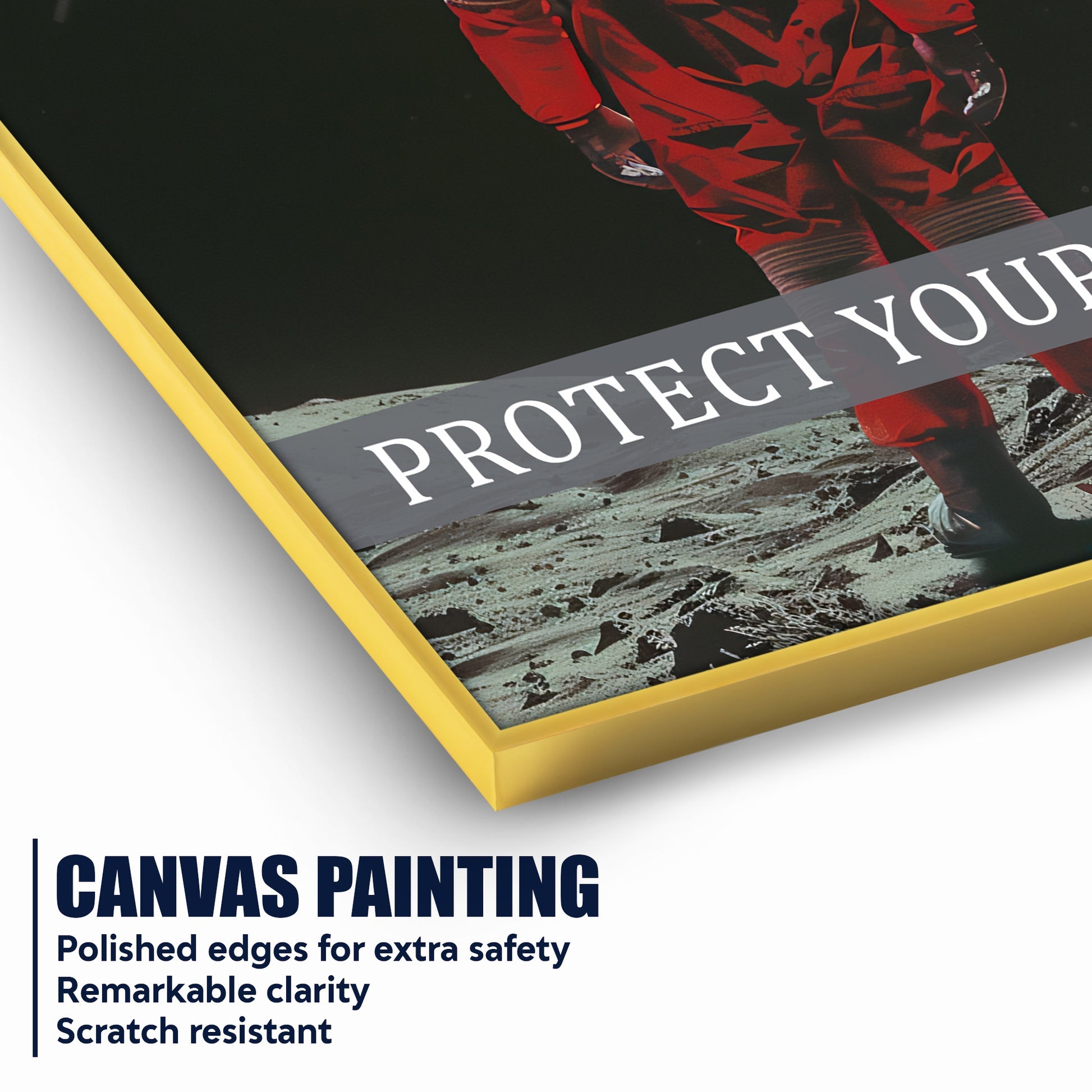 Protect Your Peace Space Art Cotton Canvas Wall Painting