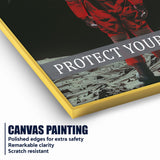 Protect Your Peace Space Art Cotton Canvas Wall Painting