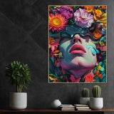 Queen Of Heavenly Garden Floral Reverie Cotton Canvas Wall Painting