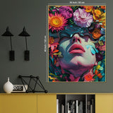 Queen Of Heavenly Garden Floral Reverie Cotton Canvas Wall Painting