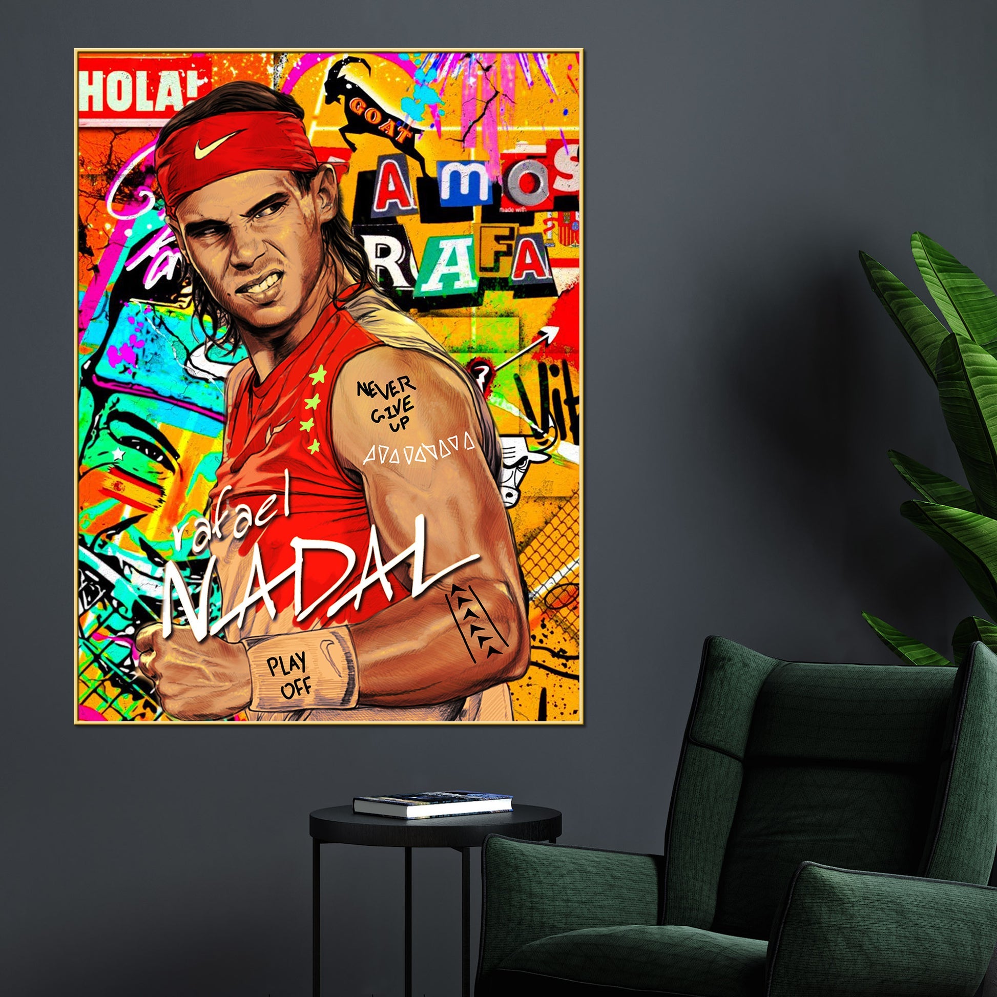 Rafael Nandal World's No.1 Pop Art Cotton Canvas Wall Painting