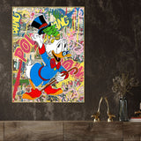 Richie Donald Duck Cartoon Cotton Canvas Wall Painting