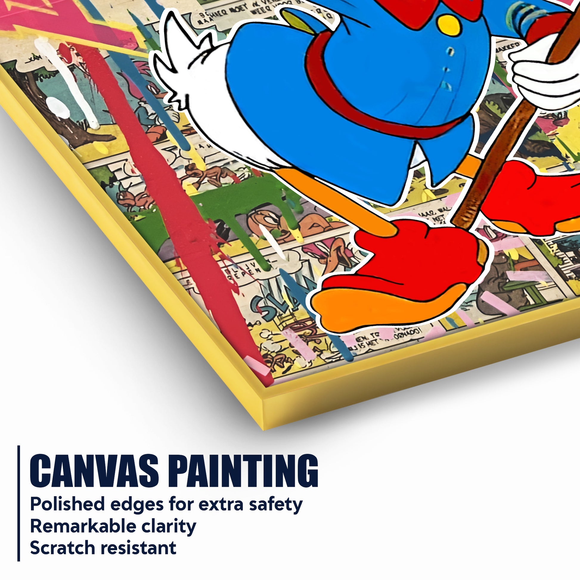 Richie Donald Duck Cartoon Cotton Canvas Wall Painting