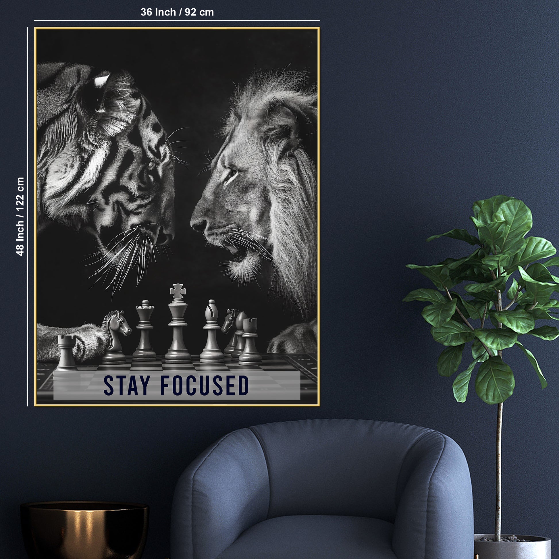 Stay Focused Victory Is A State Of Mind Cotton Canvas Wall Painting