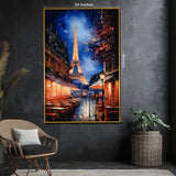 Street Of Glorious Paris Framed Crystal Glass Painting