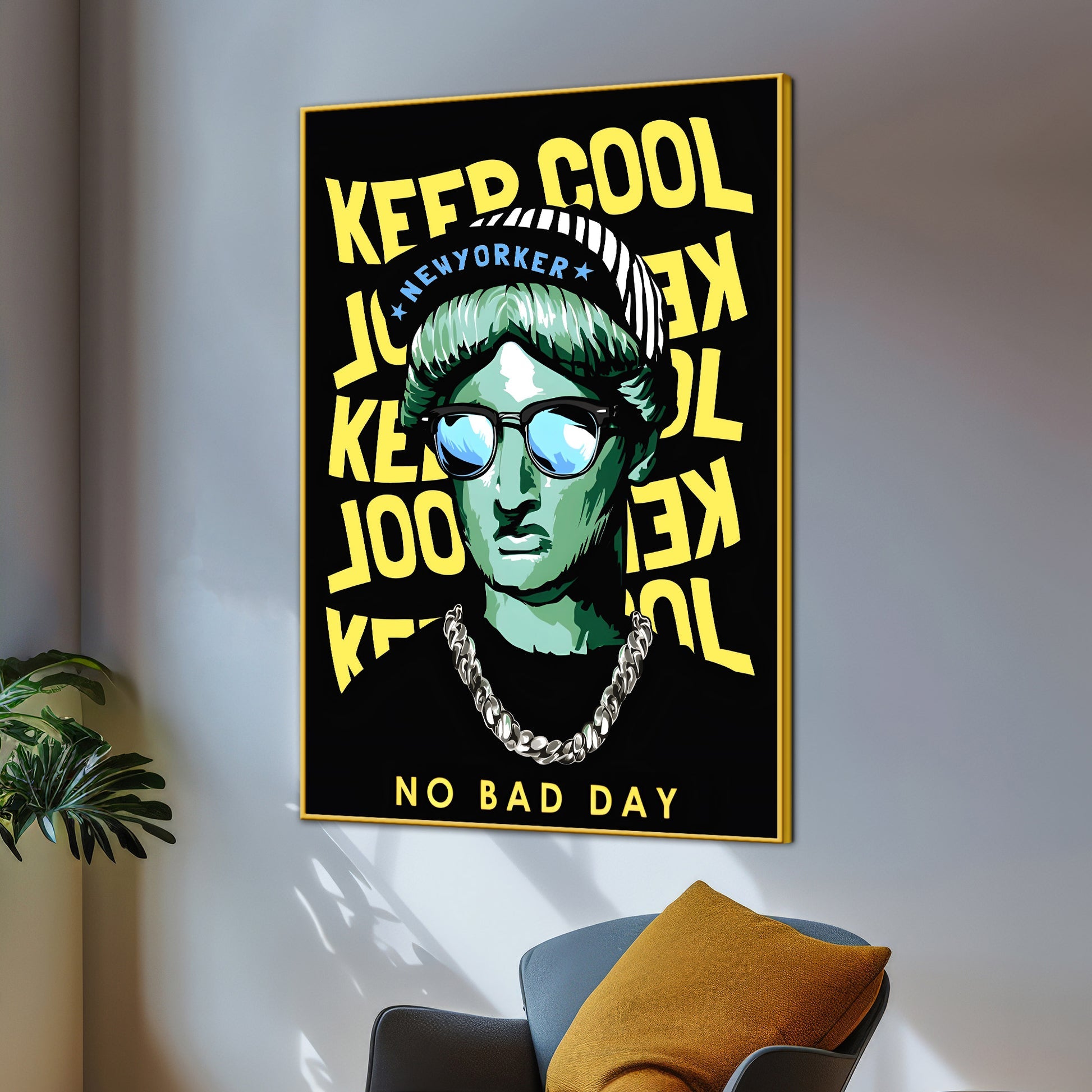 The Boy From The Street Of Nyc Pop Art Cotton Canvas Wall Painting