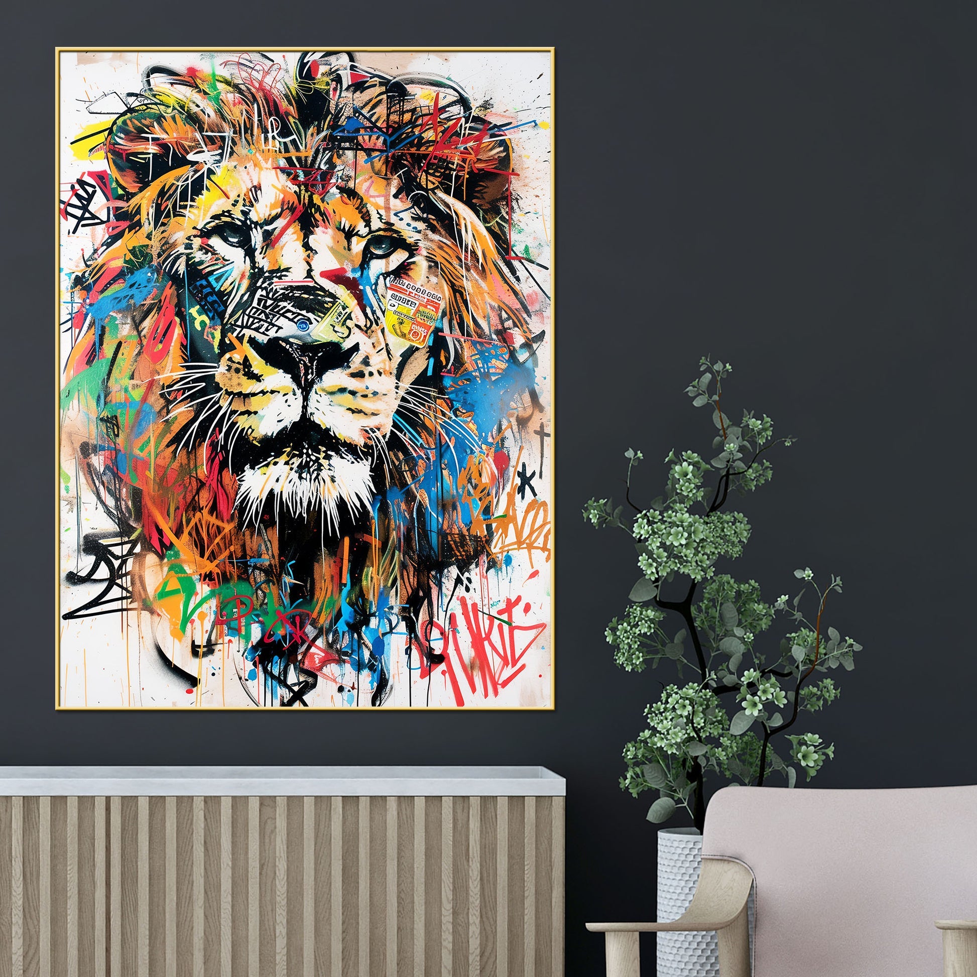 The Factors Of Majestic Lion Cotton Canvas Wall Painting